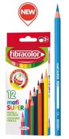 Opakowanie Kredki Mati Super 12 kolorów FIBRACOLOR