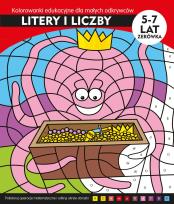 Okładka książki Litery i liczby. Kolorowanki edukacyjne dla małych odkrywców