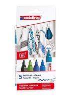 Opakowanie Markery do tkanin 5 kolorów zimnych EDDING