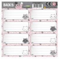 Opakowanie Nalepki na zeszyty BackUp (25szt) DERFORM