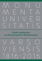 Okładka książki Nauki społeczne na Uniwersytecie Warszawskim