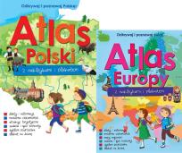Opakowanie Pakiet atlasów. Europy i Polski z naklejkami