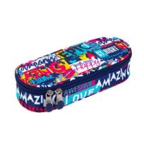 Opakowanie Piórnik saszetka usztywniona z wewnętrzną klapką PC1 Slogan