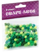 Opakowanie Pompony kolorowe zielone 120szt FANDY