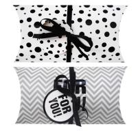 Opakowanie Pudełko na prezenty 22x10 biało-czarne 2szt