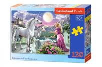 Opakowanie Puzzle 120 Princess and her Unicorns CASTOR