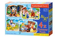 Opakowanie PUZZLE 4x1 KONTUROWE 3-4-6-9 Classic Fairy Tales