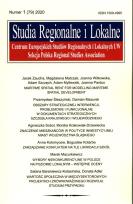 Opakowanie Studia Regionalne i Lokalne 2020/1 (79)