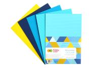 Opakowanie Tektura falista Happy Color niebieskie A4 5 kolorów 5 arkuszy