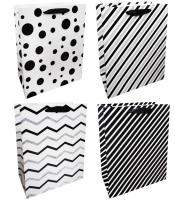 Opakowanie Torba prezentowa 26x32 czarno-biała