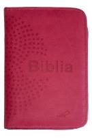 Okładka książki Biblia z kolorową wkładką (różowa z suwakiem)