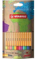 Opakowanie Flamastry Pen 68 Mini mySTABILOdesign 12 kolorów