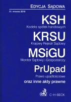Okładka książki Kodeks spółek handlowych KRS MSiG w31