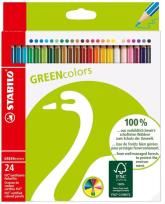 Opakowanie Kredki Greencolors etui 24 kolory STABILO