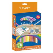 Opakowanie Kredki ołówkowe Rainbow + temperówka 36 kol