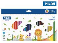 Opakowanie Kredki świecowe Milan Plastipastel 30 kolorów w kartonowym opakowaniu