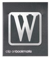 Opakowanie Metalowa zakładka - Litera W Clip-on