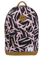 Okładka książki Plecak dwukomorowy czarny różowe Kreski PAUL&CO