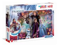 Opakowanie Puzzle 40 podłogowe Super kolor Frozen 2