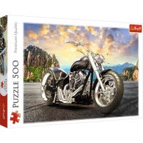 Opakowanie Puzzle 500 Czarny motocykl TREFL