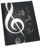 Opakowanie Segregator - All I Need Is Music srebrny