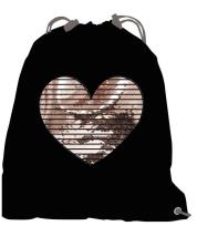 Opakowanie Worek na buty Glamour z cekinami Serce