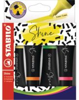 Opakowanie Zakreślacz Shine etui 4 kolory STABILO