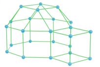 Opakowanie Zwariowany namiot zielono-niebieski świecący