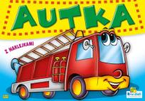Okładka książki Autka z naklejkami. Straż pożarna