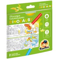 Okładka książki Dłuuugie kolorowanki Dinozaury