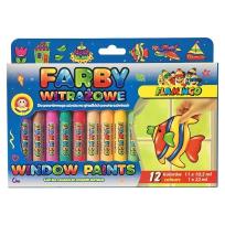 Opakowanie Farby witrażowe 10,5ml 11 kolorów + konturowa