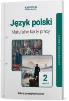 Okładka książki Język polski LO 2 Maturalne karty pracy ZR cz.1-2