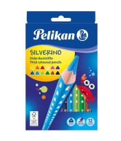 Opakowanie Kredki Silverino trójkątne grube 12 kolorów