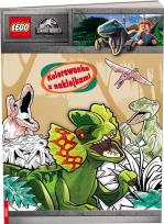 Okładka książki Lego Jurassic World Kolorowanka z naklejkami