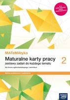 Okładka książki MATeMAtyka LO 2 ZPR Maturalne Karty Pracy NE
