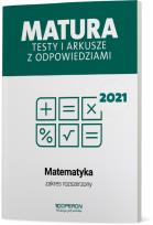 Okładka książki Matura 2021 Matematyka testy i arkusze zakres rozszerzony
