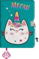 Opakowanie Pamiętnik z kłódką A5/96K Cekiny Catcorn