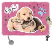 Opakowanie Pamiętnik z kłódką A5/96K Włochacz Cat&Dog