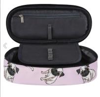 Okładka książki Piórnik 10x23 różowy buldog