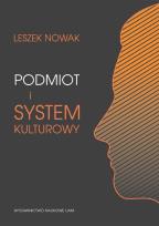Okładka książki Podmiot i system kulturowy
