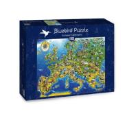 Opakowanie Puzzle 1000 Mapa z zabytkami Europy