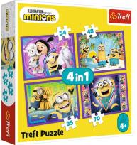 Opakowanie Puzzle 4w1 W świecie Minionków TREFL