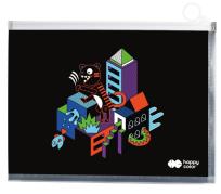 Opakowanie Teczka B5 PP z suwakiem Me&City mix HAPPY COLOR