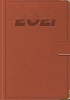 Opakowanie Terminarz 2021 B7 Lux z zapinką brązowy