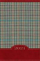 Opakowanie Terminarz 2021 B7 Mały Kolorowy Kratka czerwona