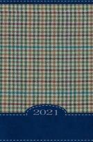 Opakowanie Terminarz 2021 B7 Mały Kolorowy Kratka niebieska