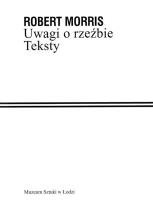 Okładka książki Uwagi o rzeźbie. Teksty