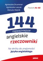 Okładka książki 144 najważniejsze angielskie rzeczowniki. Na skróty do znajomości języka angielskiego