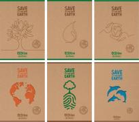 Opakowanie Brulion A5 96k Herlitz eco line pakiet 5 sztuk