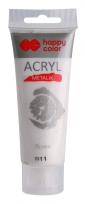 Opakowanie Farba akrylowa 75ml satynowe srebro HAPPY COLOR